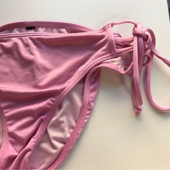3/$15 Victoria’s Secret pink satin tie string bikini bottom - Picture 4 of 9